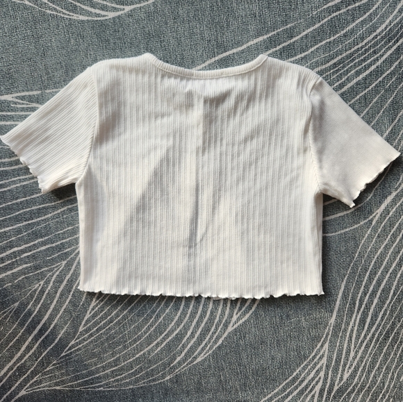 Oak + Fort baby tee cropped button up - Picture 3 of 6